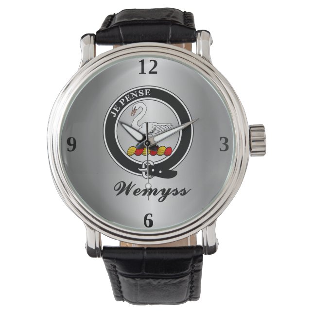 Wemyss Clan Badge Personalized Watch (Front)