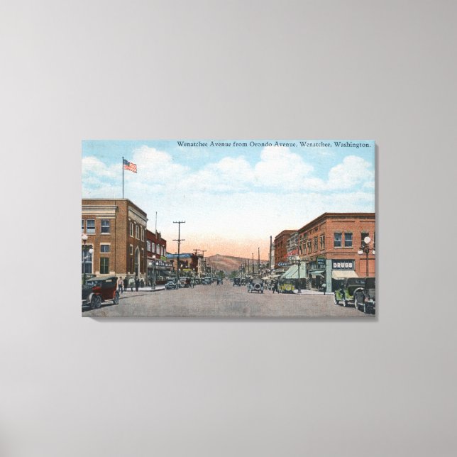 Wenatchee Ave View from Orondo Ave Canvas Print (Front)