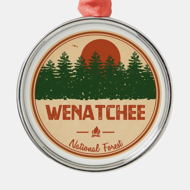 Wenatchee National Forest Metal Ornament (Front)