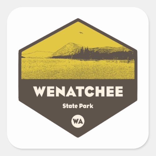 Wenatchee State Park Washington Square Sticker