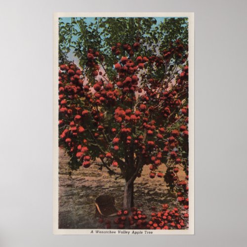 Wenatchee WAA Wenatchee Valley Apple Tree Poster