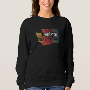 Wenatchee Washington Retro State Map Men Women Tee