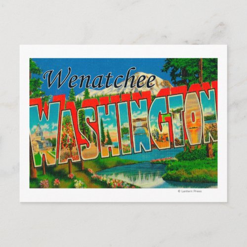 Wenatchee WashingtonLarge Letter Scenes Postcard