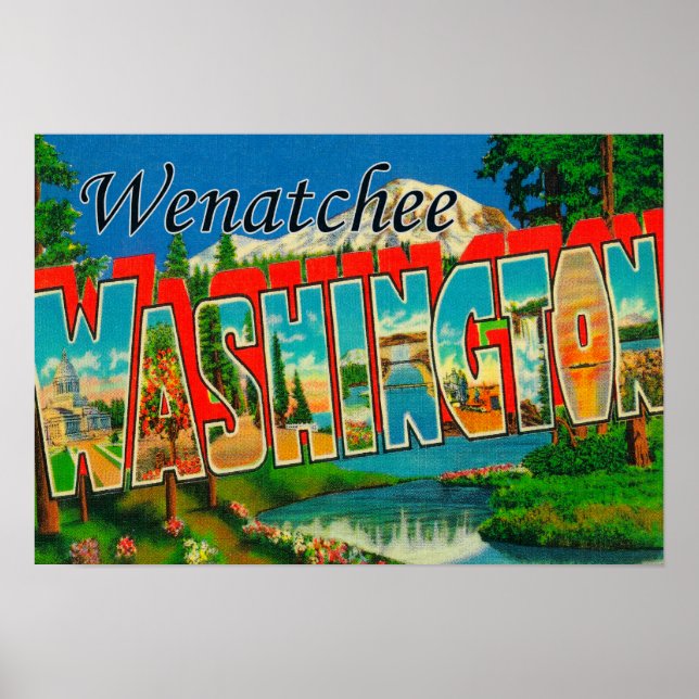 Wenatchee, WashingtonLarge Letter Scenes Poster (Front)