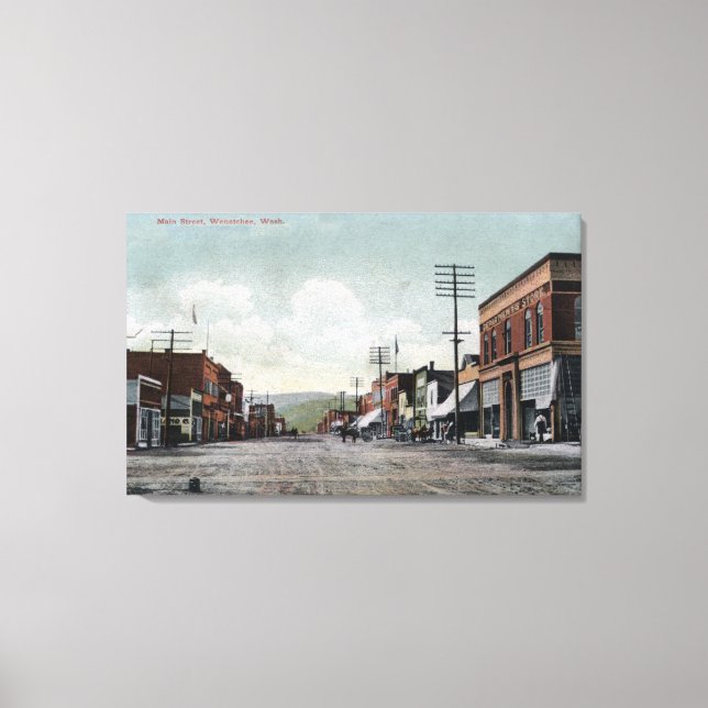 Wenatchee, WashingtonView of Main Street Canvas Print (Front)