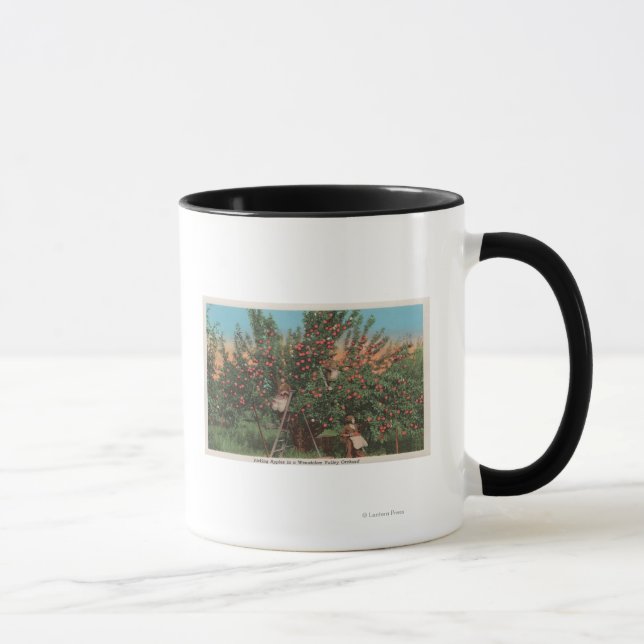 Wenatchee, WAView of Apple Orchard & Workers Mug (Right)