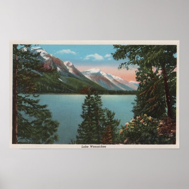 Wenatchee, WAView of Lake Wenatchee Poster (Front)