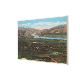 Wenatchee, WAView of Valley & Columbia River Canvas Print