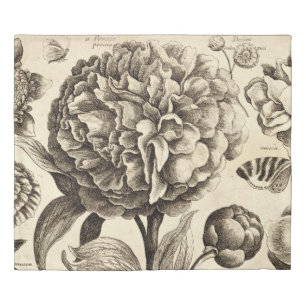 Wenceslas Hollar Peony King Duvet Cover