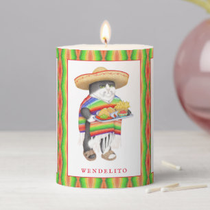 WENDELITO 3x4 Pillar Candle + Text