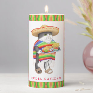 WENDELITO 3x6 FELIZ NAVIDAD Pillar Candle