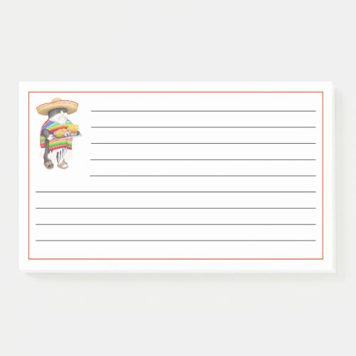 WENDELITO CAT 10x6 Post It Notes  Lines
