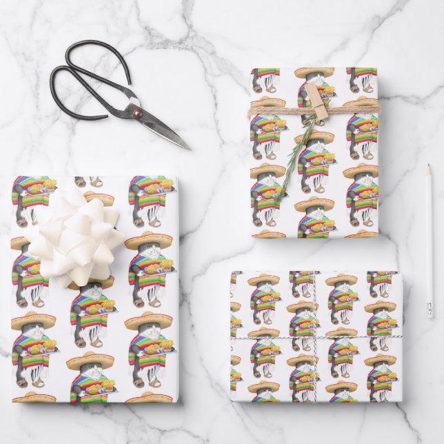 WENDELITO CAT Flat Sheet Wrapping Paper  (Front)