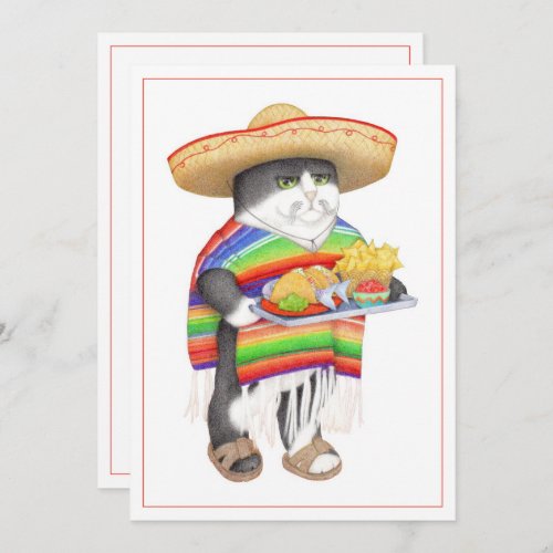 WENDELITO CAT Spanish Birthday Flat Card