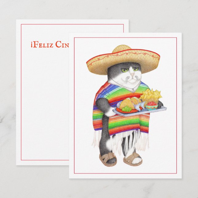WENDELITO Cinco de Mayo 4.25x5.6 Flat Card (Front/Back)