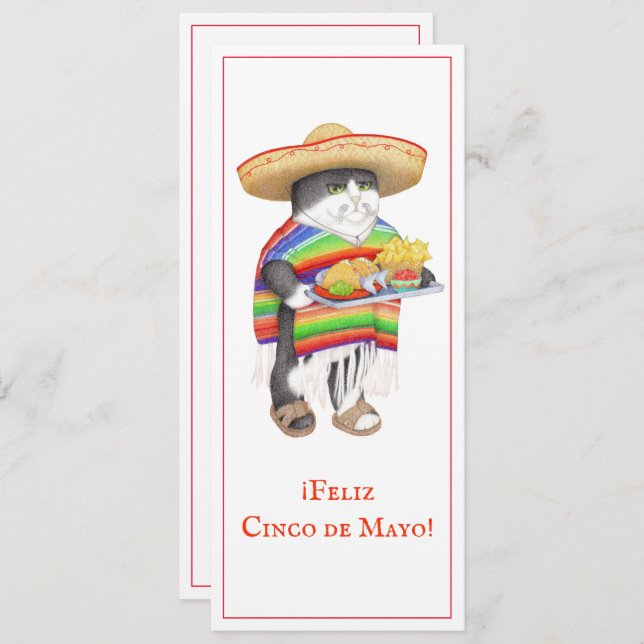 WENDELITO Cinco de Mayo 4x9.25 Flat Card (Front/Back)