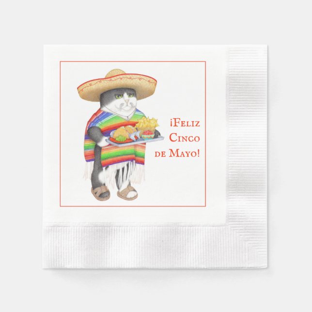 WENDELITO Cinco de Mayo Coined Cocktail Napkin (Front)