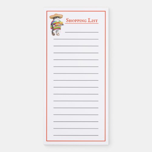 WENDELITO Shopping List Magnetic Notepad  Lines