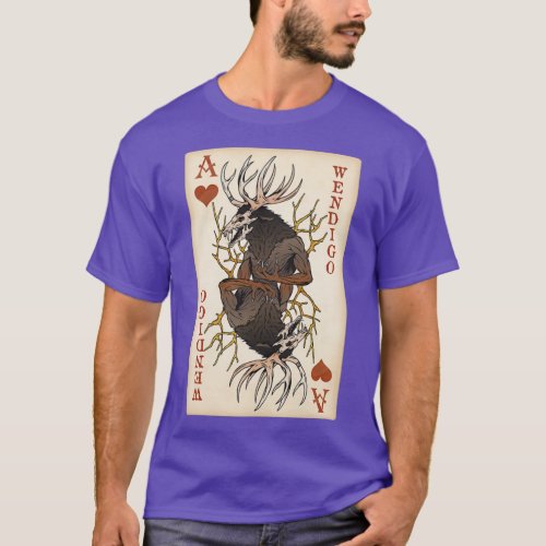 Wendigo Playing Card Ace of Hearts Unique Original T_Shirt