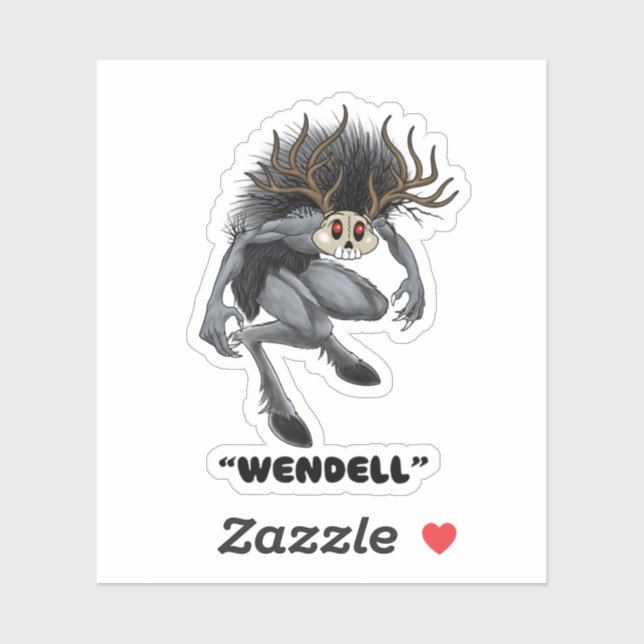 Wendigo “Wendell” Cryptid sticker (Sheet)