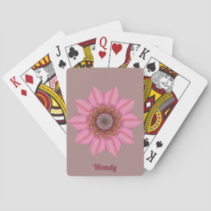 ~ WENDY ~ 3D Pink Star Design ~ Original Poker Cards