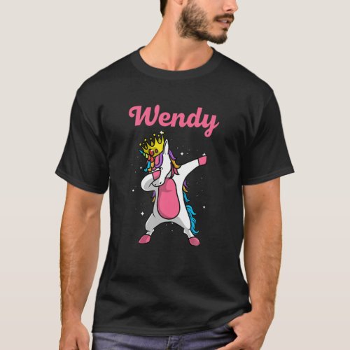 WENDY Gift Name Personalized Birthday Dabbing Unic T_Shirt