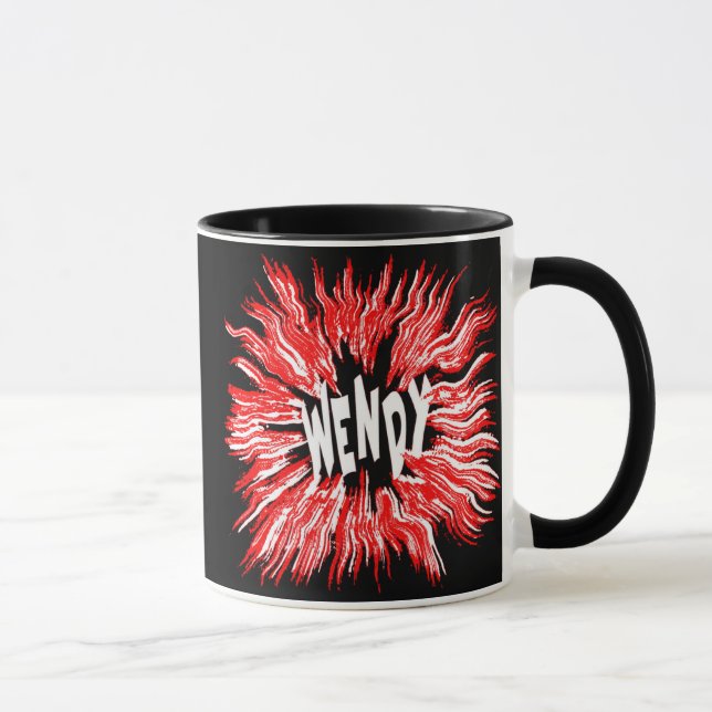 Wendy Name Star in Red Mug (Right)