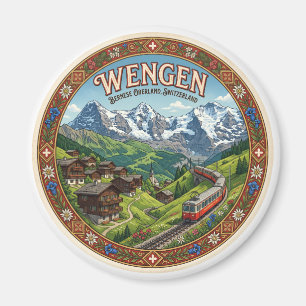 Wengen and Wengernalp Railway Switzerland Magnet