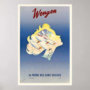 Wengen Oberland Bernois Switzerland Suisse Schweiz Poster