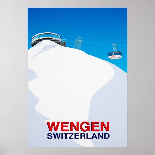 Wengen Ski Resort Switzerland Poster