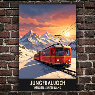 Wengen, Switzerland: 1960s Vintage Travel Poster