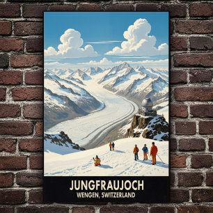 Wengen, Switzerland: 1960s Vintage Travel Poster