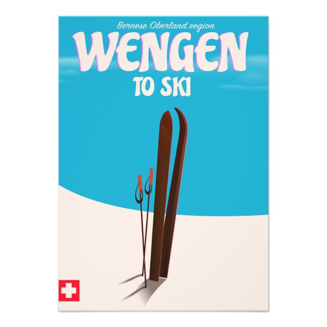 Wengen, Switzerland, Ski Poster (Front)
