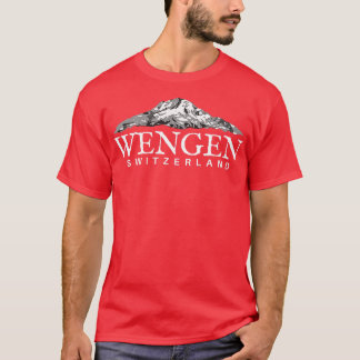 Wengen Switzerland  Swiss Alps Mountain Tee