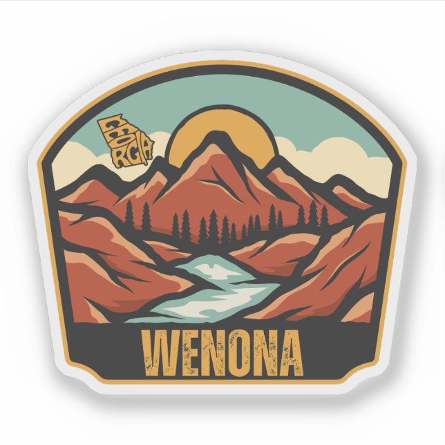 Wenona, Georgia Sticker (Front)