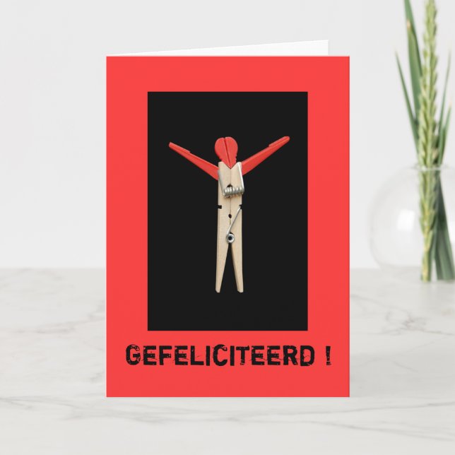 Wenskaart gefeliciteerd card (Front)