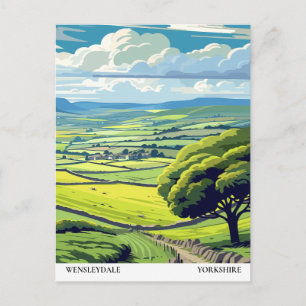 Wensleydale, Yorkshire Travel Vintage Postcard