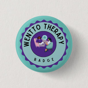 Went to therapy badge button