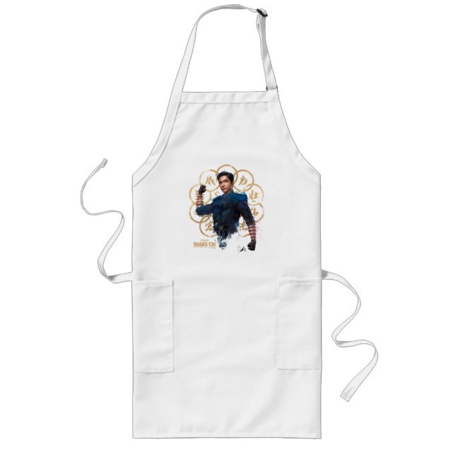 Wenwu Ten Rings Watercolor Long Apron (Front)