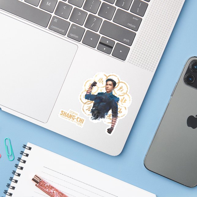 Wenwu Ten Rings Watercolor Sticker (Laptop w/ iPhone)