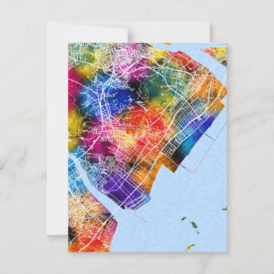 Wenzhou China City Map Postcard