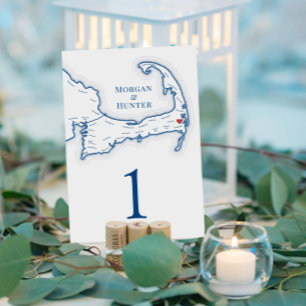 Wequassett Resort Cape Cod Harwich MA Wedding Table Number