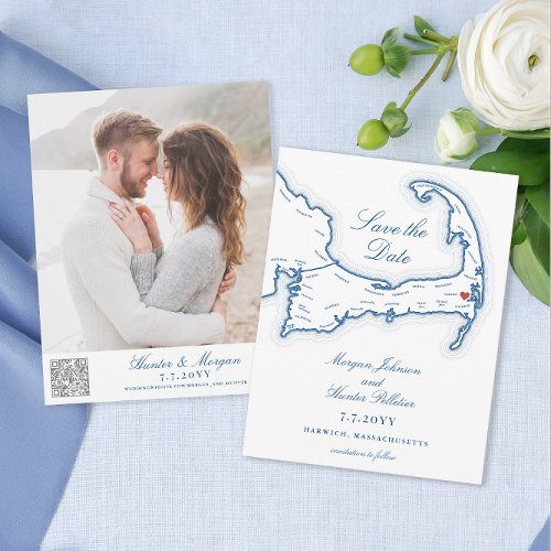 Wequassett Resort Cape Cod Wedding QR code Save The Date