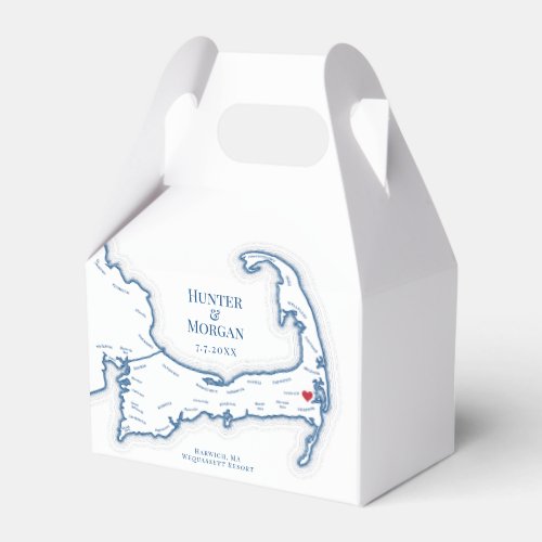 Wequassett Resort Harwich Cape Cod Wedding Elegant Favor Boxes