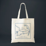 Wequassett Resort Harwich MA Wedding Welcome Tote Bag<br><div class="desc">These custom Cape Cod map tote bags are the perfect wedding gift to welcome your guests to your Wequassett Resort and Golf Club destination wedding in Harwich, MA. Fill them with "Welcome to Cape Cod" welcome bag goodies, or customize them as gifts for your wedding party. Move the heart by...</div>