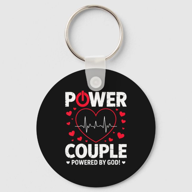 Wer Couple Christian Couples Matching Valentines D Keychain (Front)