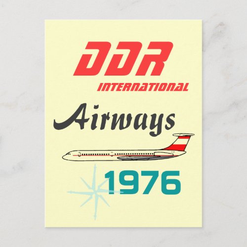 Werbedesign Interflug DDR Postcard