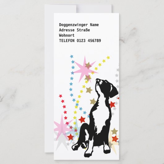 Werbekarte mit Doggenlogo (Back)