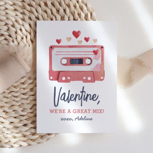 Were a Great Mix Cassette Tape Valentines Day Note Card