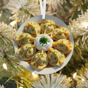 We're a Perfect Pierogi! Funny Christmas Metal Ornament